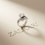 2.85 Ct Princess Cut Moissanite Tiara Accent Ring Set for Women