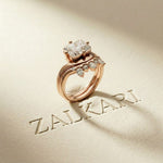 2.85 Ct Radiant Cut Moissanite Royal Enhancer Ring Set for Women