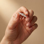 2.00 Ct Round Cut Moissanite Floating Chevron Ring for Women