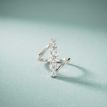 2.00 Ct Round Cut Moissanite Floating Chevron Ring for Women