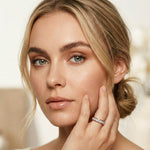 1.00 Ct Princess Cut Moissanite Channel Set Ring for Women Rose Gold