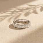 1.00 Ct Princess Cut Moissanite Channel Set Ring for Women White
