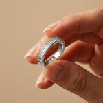 1.00 Ct Princess Cut Moissanite Channel Set Ring for Women White
