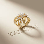 2.00 Ct Marquise Cut Moissanite Butterfly Bloom Statement Ring for Women