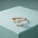 2.30 Ct Radiant Cut Moissanite Accent Ring for Women