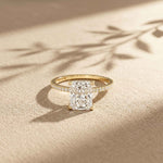 2.30 Ct Radiant Cut Moissanite Accent Ring for Women
