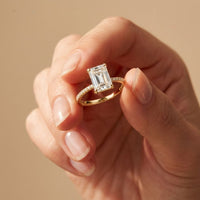 2.30 Ct Radiant Cut Moissanite Accent Ring for Women