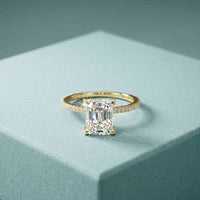 2.30 Ct Radiant Cut Moissanite Accent Ring for Women
