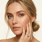 2.30 Ct Radiant Cut Moissanite Accent Ring for Women