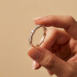 0.45 Ct Round Cut Moissanite Eternity Band Ring for Women