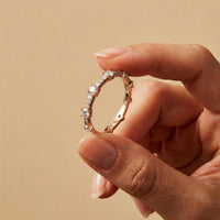 0.45 Ct Round Cut Moissanite Eternity Band Ring for Women
