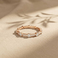 0.45 Ct Round Cut Moissanite Eternity Band Ring for Women