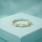 0.45 Ct Round Cut Moissanite Eternity Band Ring for Women