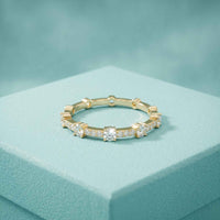 0.45 Ct Round Cut Moissanite Eternity Band Ring for Women