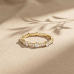 0.45 Ct Round Cut Moissanite Eternity Band Ring for Women