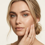 0.45 Ct Round Cut Moissanite Eternity Band Ring for Women