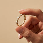 0.45 Ct Round Cut Moissanite Eternity Band Ring for Women