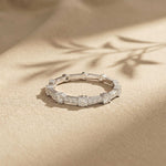0.45 Ct Round Cut Moissanite Eternity Band Ring for Women