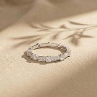 0.45 Ct Round Cut Moissanite Eternity Band Ring for Women
