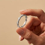 0.45 Ct Round Cut Moissanite Eternity Band Ring for Women