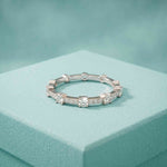 0.45 Ct Round Cut Moissanite Eternity Band Ring for Women