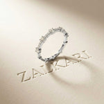 0.45 Ct Round Cut Moissanite Eternity Band Ring for Women