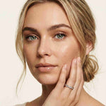 0.45 Ct Round Cut Moissanite Eternity Band Ring for Women