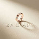 0.25 Ct Round Cut Moissanite Floral Accent Band Ring for Women Rose Gold