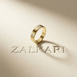 0.25 Ct Round Cut Moissanite Floral Accent Band Ring for Women Gold