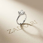 2.10 Ct Asscher Cut Moissanite Classic Solitaire Ring for Women White