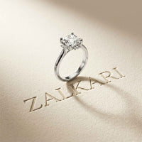 2.10 Ct Asscher Cut Moissanite Classic Solitaire Ring for Women White