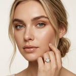 2.10 Ct Emerald Cut Moissanite Elegant Solitaire Ring for Women Rose Gold