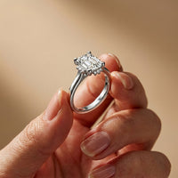 2.10 Ct Emerald Cut Moissanite Elegant Solitaire Ring for Women White