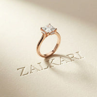 2.10 Ct Princess Cut Moissanite Refined Solitaire Ring for Women