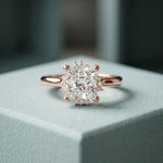2.10 Ct Princess Cut Moissanite Refined Solitaire Ring for Women