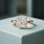 2.10 Ct Princess Cut Moissanite Refined Solitaire Ring for Women