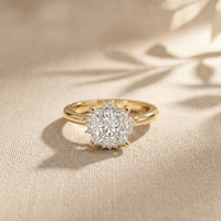 2.10 Ct Princess Cut Moissanite Refined Solitaire Ring for Women