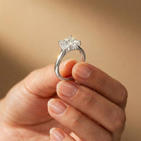 2.10 Ct Princess Cut Moissanite Refined Solitaire Ring for Women