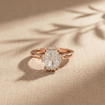 2.10 Ct Radiant Cut Moissanite Solitaire Engagement Ring Rose Gold
