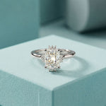 2.10 Ct Radiant Cut Moissanite Solitaire Engagement Ring White
