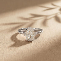 2.10 Ct Radiant Cut Moissanite Solitaire Engagement Ring White