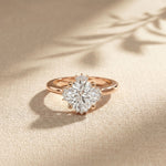 2.10 Ct Round Cut Moissanite Classic Solitaire Ring Rose Gold