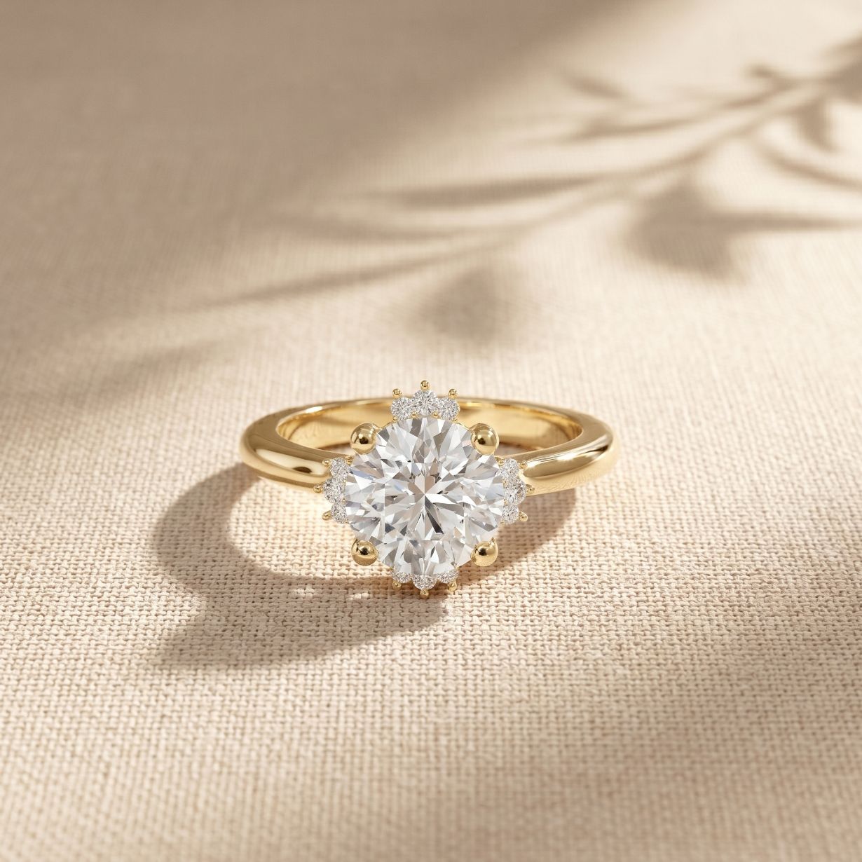 2.10 Ct Round Cut Moissanite Classic Solitaire Ring Gold