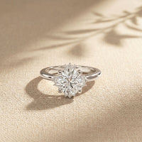 2.10 Ct Round Cut Moissanite Classic Solitaire Ring White