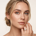 2.10 Ct Round Cut Moissanite Vintage Halo Engagement Ring for Women Rose Gold