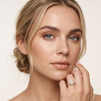 2.10 Ct Round Cut Moissanite Vintage Halo Engagement Ring for Women Gold