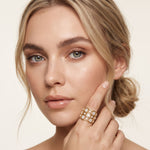 1.05 Ct Round Cut Openwork Bubble Moissanite Ring Gold