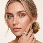 1.05 Ct Round Cut Openwork Bubble Moissanite Ring White