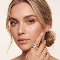 1.05 Ct Round Cut Openwork Bubble Moissanite Ring White
