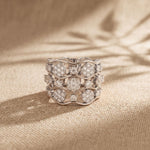 1.05 Ct Round Cut Openwork Bubble Moissanite Ring White
